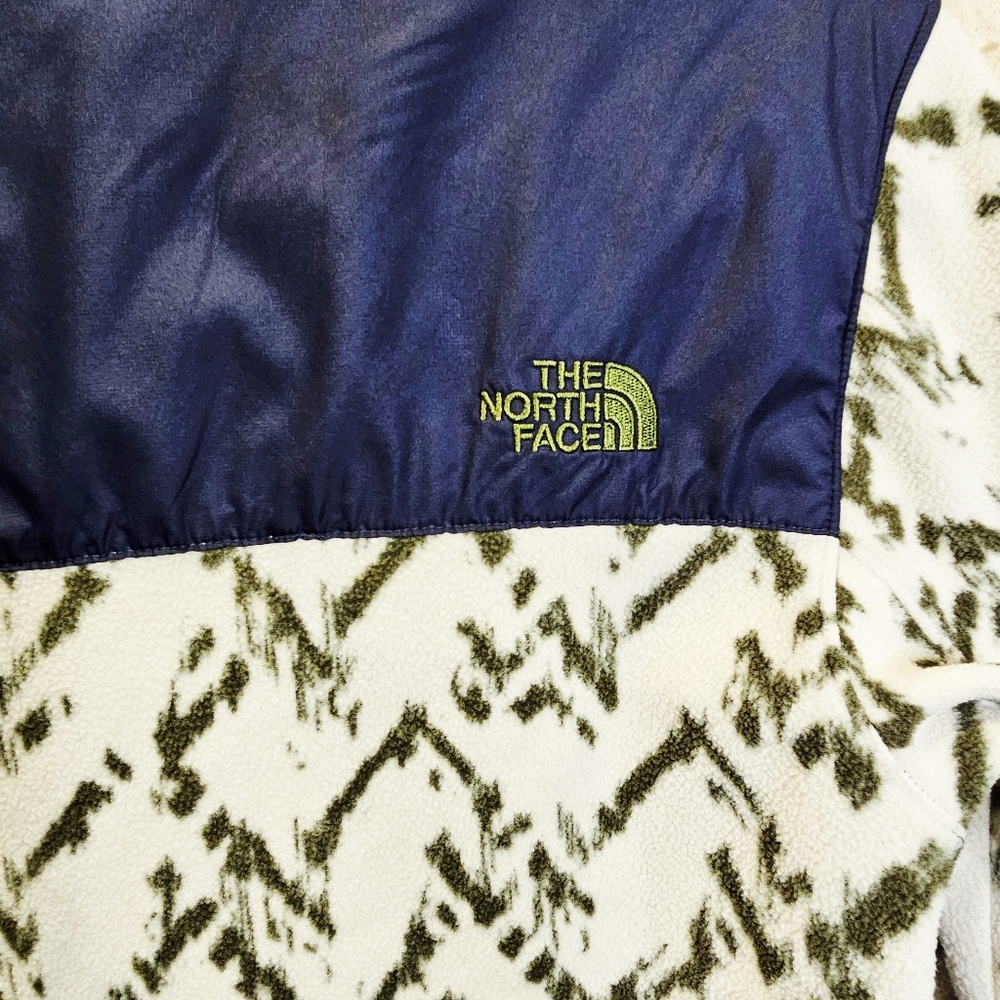 The North Face Tundra Fleece Pullover Navy/Forest Green - Picture 5 of 6